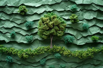 Fototapeta premium Intricate Tree Design In Layers