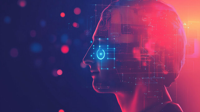 AI agent and generative artificial intelligence. Robotic processes automation and data analysis. Businessman touching head and AI icon on application network system