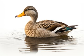 Obraz premium Duck swimming mallard animal.