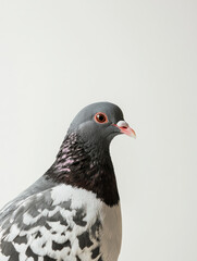 Obraz premium Close-up of a speckled pigeon, profile view