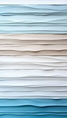 Textured layers of paper in various shades of blue, beige, and white create a visually appealing composition highlighting their subtle differences