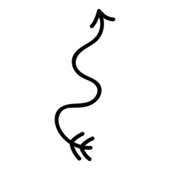 Fototapeta premium Black Arrow doodle