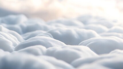Obraz premium Soft fluffy white clouds creating a tranquil and calming atmosphere in a dreamy sky : Generative AI