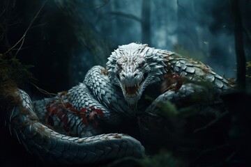 Outdoors animal dragon plant.