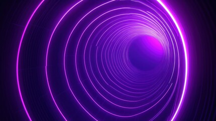 Fototapeta premium Purple Neon Lights Tunnel