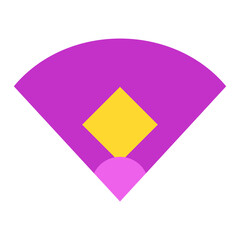Baseball Field Vector Design Icon Style