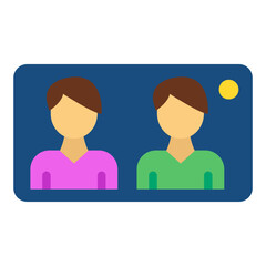 Selfie Together Vector Design Icon Style