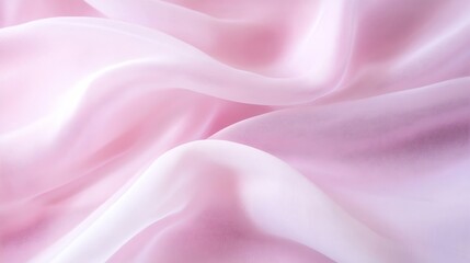 Fototapeta premium Luxurious soft pink silky fabric draping elegantly showcasing texture and gentle movement for designers : Generative AI