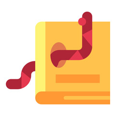 Bookworm Vector Design Icon Style