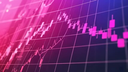 Stock market data graph chart on digital screen, financial analysis - Powered by Adobe