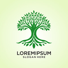 Obraz premium Tree Logo. Tree Logo vector. Tree icon vector.