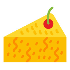 Black Forest Cake Vector Design Icon Style