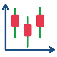 Candlestick Chart Vector Design Icon Style