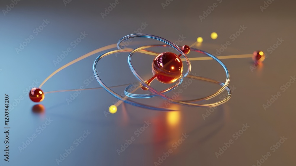Poster a scientific representation of an electron's interaction with an external electric field.