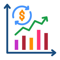 Market Recovery Vector Design Icon Style