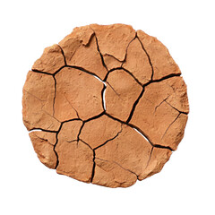 Naklejka premium Ripped torn idea. A cracked, dry clay surface symbolizing drought and environmental challenges.