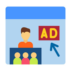 Political Ad Vector Design Icon Style