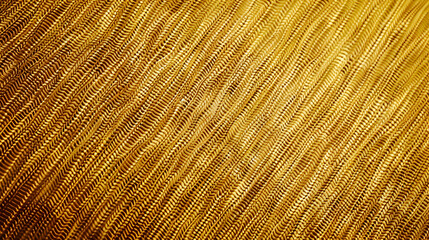 Close-up of golden metallic texture with intricate patterns and smooth flowing lines, ideal for backgrounds