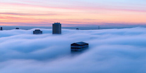 Floating Towers Above the Clouds