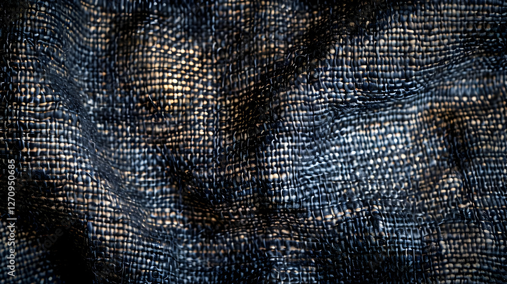 Aufkleber close-up view of textured fabric showcasing intricate weave patterns and subtle color variations