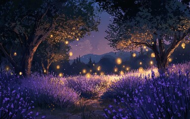 A picturesque lavender field in full bloom