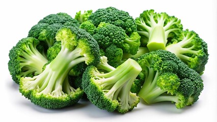 Fresh Broccoli Florets for Healthy Cooking - A close-up of fresh broccoli florets, ready for cooking, healthy eating, or adding to nutritious meals.
