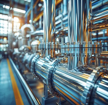 Food industry  Food industry utilizing a tubular aseptic UHT pasteurizer with a vacuum deaerator