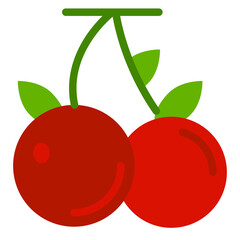Cherries Vector Design Icon Style