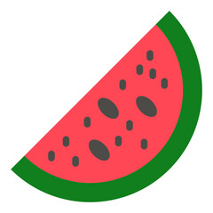 Watermelon Symbol Vector Design Icon Style