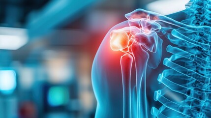 A physical doctor consults with a patient suffering from shoulder muscle pain, exploring physical therapy diagnosing concepts.