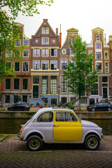 Amsterdam's most recognizable car parked by the canal