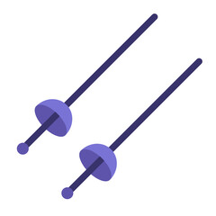 Fencing Foil Vector Design Icon Style
