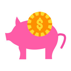 Piggy Bank Vector Design Icon Style