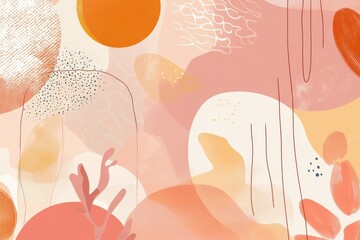 Fototapeta premium Abstract Earthy Tones Background with Organic Shapes and Textures