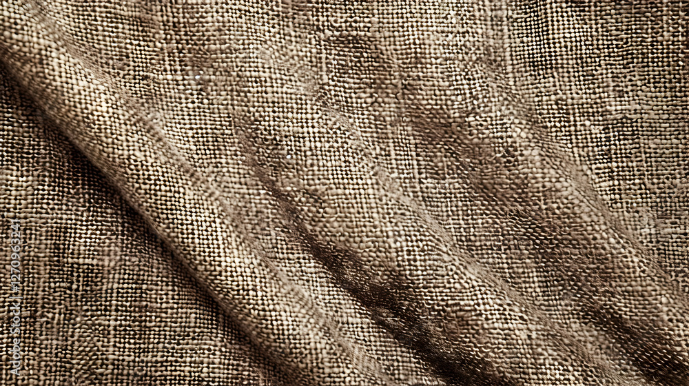 Poster close-up view of textured fabric showcasing intricate weave patterns and natural fibers (2)
