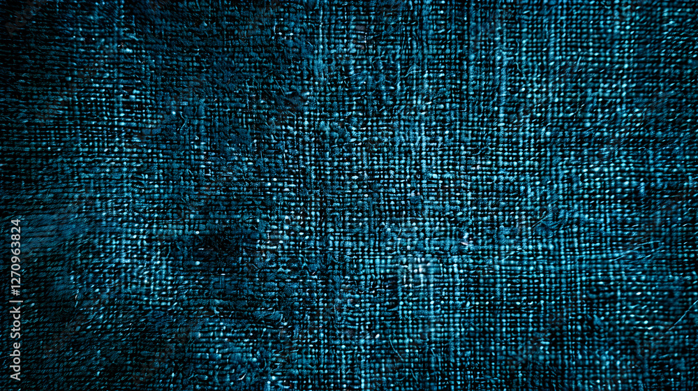 Poster textured blue fabric background with intricate patterns, ideal for design and textile applications