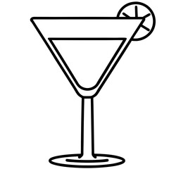 Cocktail Glass Vector Art
