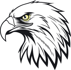 Obraz premium Fierce Eagle Mascot Logo Vector illustration