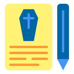 Death Certificate Vector Design Icon Style