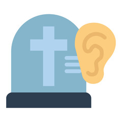 Fototapeta premium Death Whisper Vector Design Icon Style