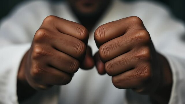 Hands Clenched in Anger