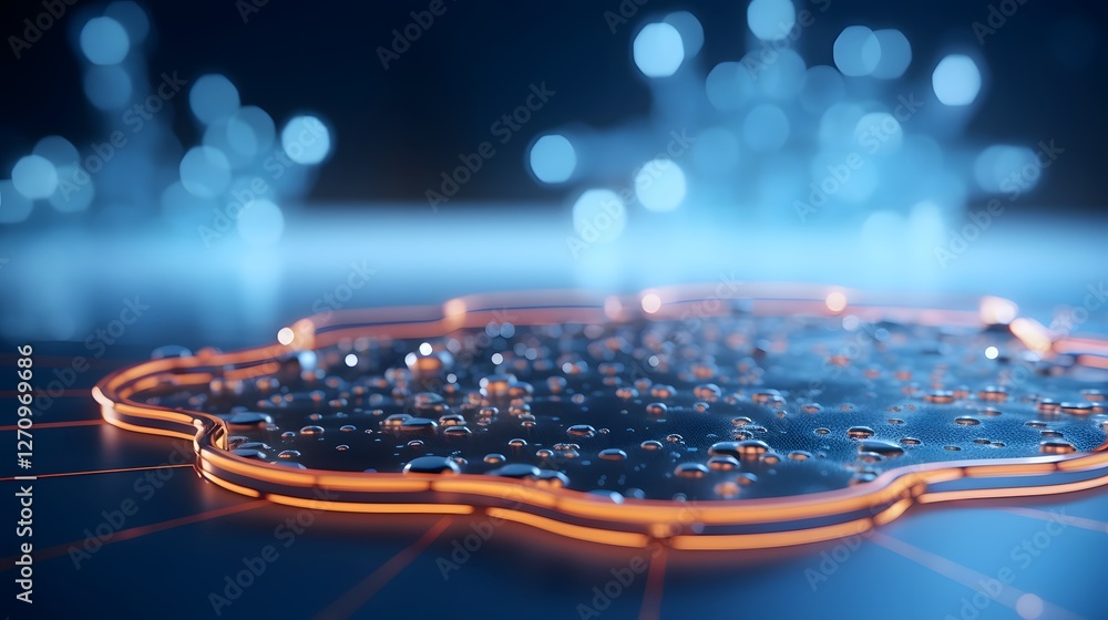 Poster glowing graphene based supercapacitor a captivating depiction of advanced efficient and sustainable 