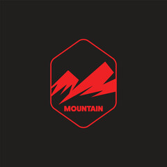 Mountain logo design inspiration, Mountain illustration, outdoor adventure . Vector graphic print for t shirt and other uses
