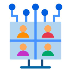 Digital Classroom Vector Design Icon Style