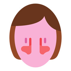 Sinusitis Vector Design Icon Style