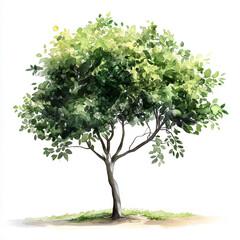 Obraz premium Greenery Leaf-tree on white background, in natural scenery