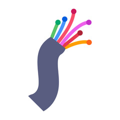 Fiber Optic Cable Vector Design Icon Style