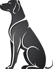 Obraz premium dog silhouette vector design 