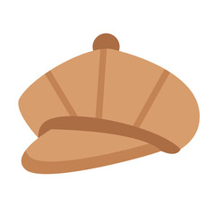 Newsboy Cap Vector Design Icon Style