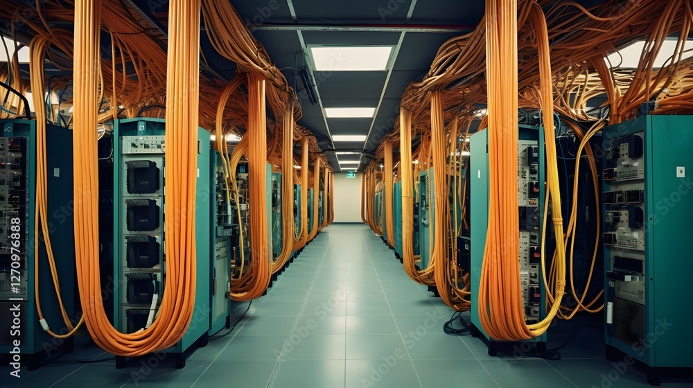 Aufkleber highly efficient and organized smart office space featuring seamless cable management system for opt